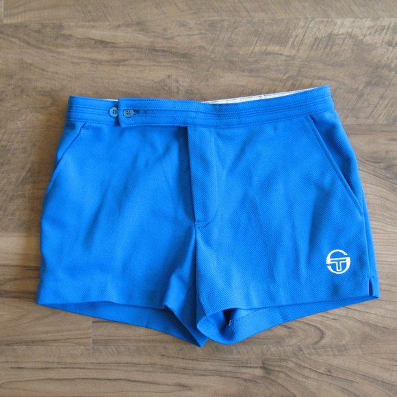 Sergio Tacchini Tennis Shorts XS Vintage Blue - Picture 2 of 7